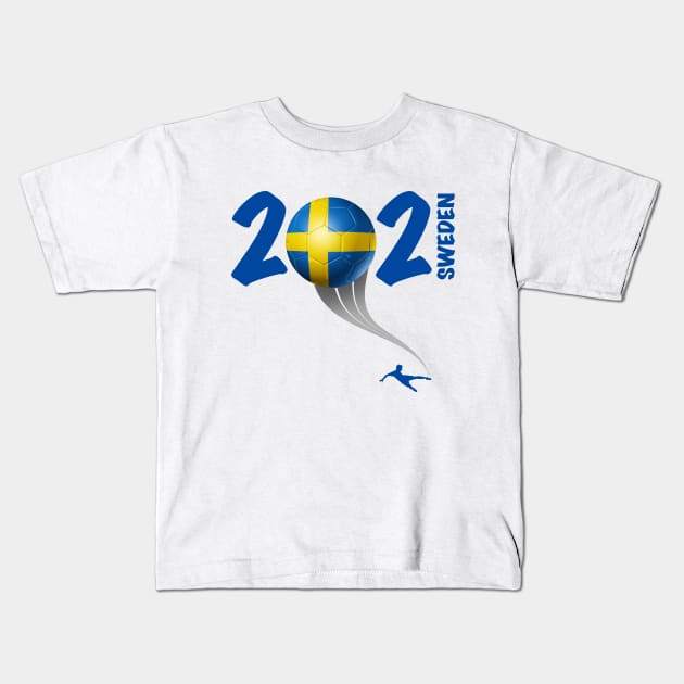 Sweden Euro Soccer 2021 Kids T-Shirt by DesignOfNations